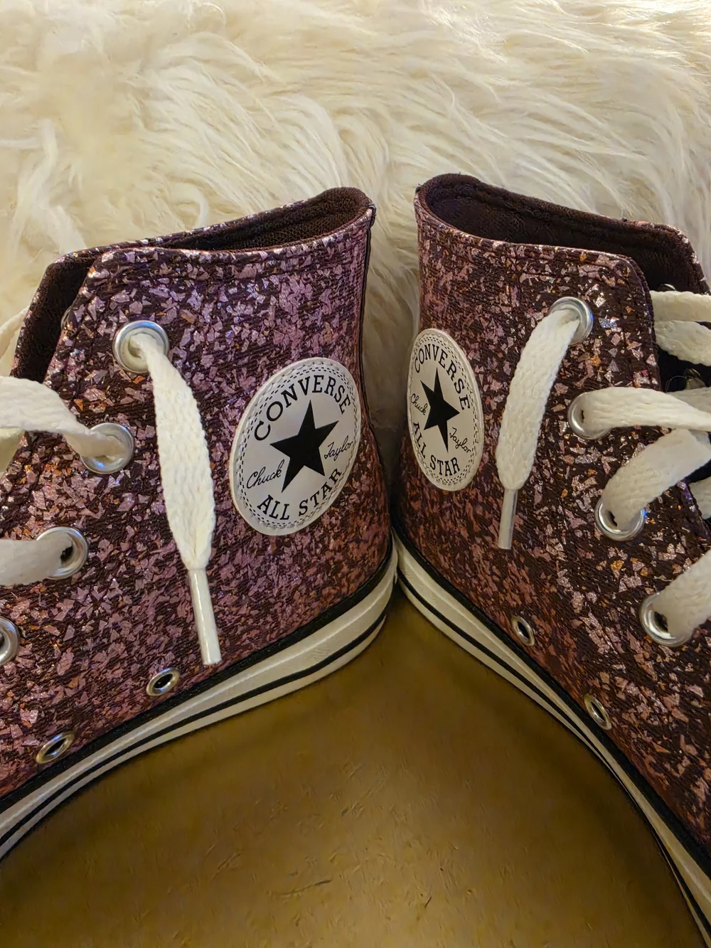 Converse Chuck Taylor High-Top Sneakers — Pink Glitter - Picture 4 of 12